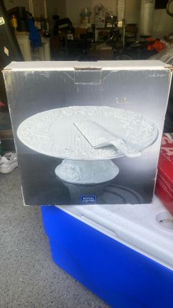 Cake Plate And Server Brand New 