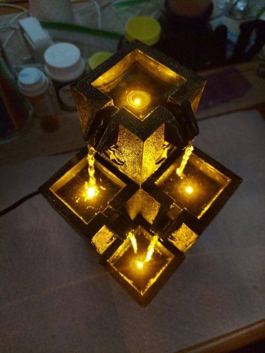 Electric Table Top Lighted Water Fountain