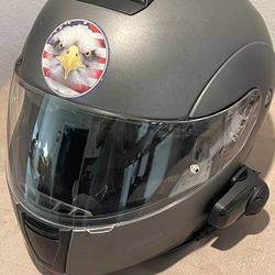 HJC Helmet With SENA SMH10 Bluetooth Headset