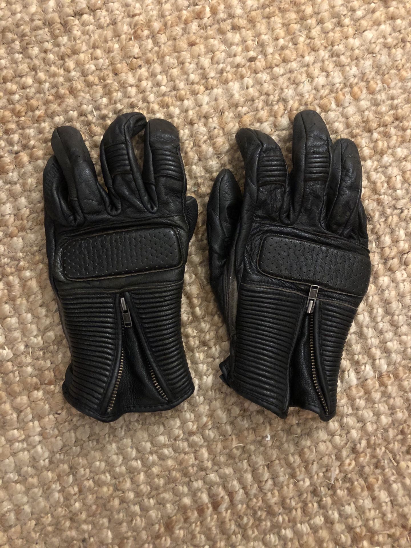 Black Leather Motorcycle Gloves from Joe Rocket (Accident Free)