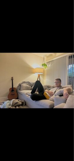 Living spaces couch and chair