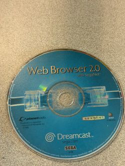 Web Browser 2.0 (Sega Dreamcast) SegaNet Sega Swirl Game Planet Web At&t- Tested