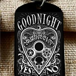 Ouija Card Good Night Hot Keychain 