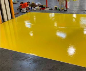 Solid Yellow Epoxy Flooring