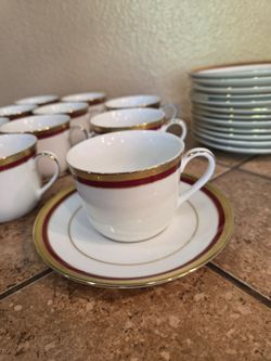 White Porcelain Tea Cup and Saucer Set