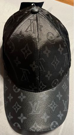 Louis Vuitton Hat Adjustable Cap Black Leather LV