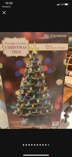 18in Tall Ceramic Nostalgie Ceramic CHRISTMAS TREE Mr Christmas  