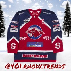 Supreme Rhinestone Hockey Jersey XXL