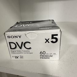 Sony DVC 60 Min (Digital Video Cassette) Pack of 5