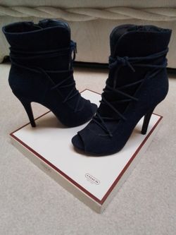 Blue Denim Ankle Boots 