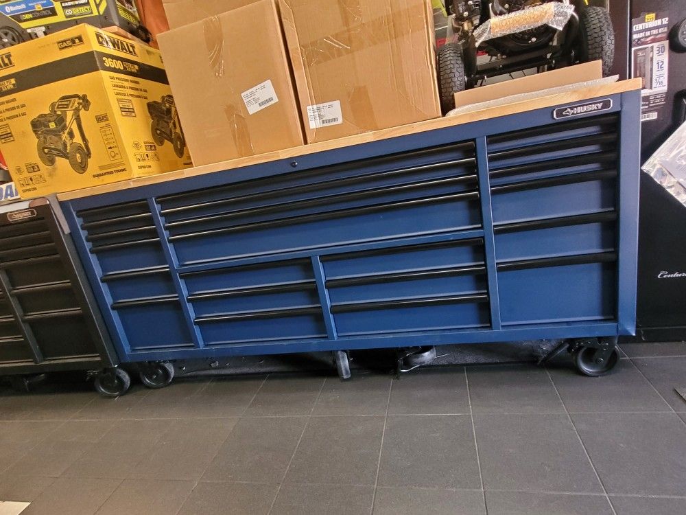 84" 22 DRAWERS WOOD TOP ROLLING TOOL BOX