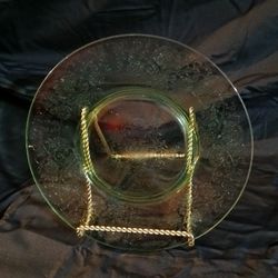 Large Green Antique Plate