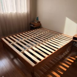 Solid Wood Cal King Platform Bed