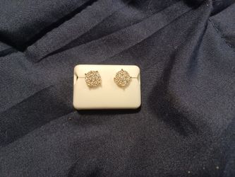 💎 1 Carat Moissanite Honeycomb Earrings – Real 14k Gold Over 925 Silver – Diamond Tester Positive