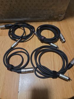 Mixed Audio Cable Lot – XLR, RCA, TRS