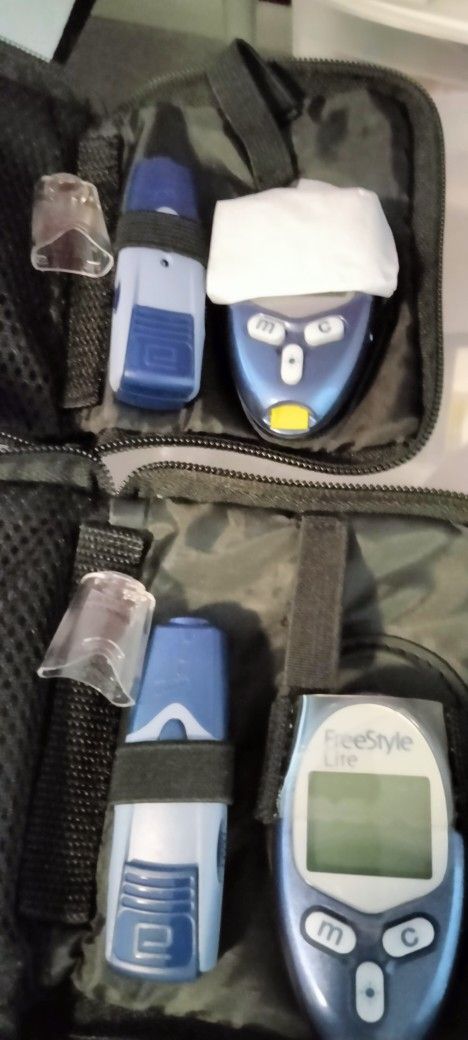 2 New Diabetic Monitor Sets W/ Case