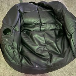 Oversized Black Beanbag with Cup holder 