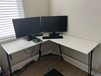2 Monitor ASUS  VA275  & Computer Desk