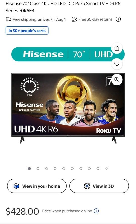 Used 70 Inch Hisense Google Smart Tv