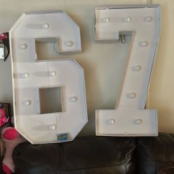  Marquee Light up Numbers Marquee Numbers with White Lights for Birthday Party Large Mosaic Frame Letter Cardboard Pre-Cut Giant Cut-Out Thick Foam B