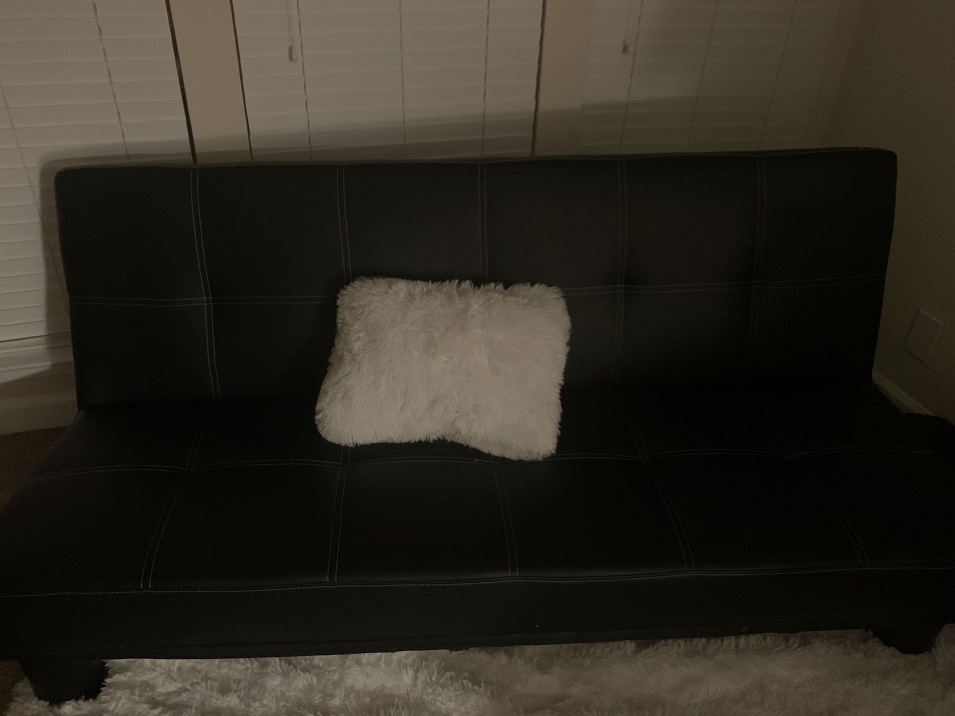 Leather Futon; Bed/couch