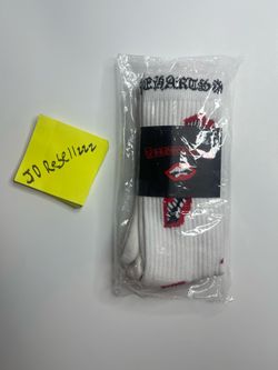White Chrome Heart Socks