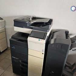 Konica Minolta Bizhub C454 Color Copier Printer Scanner Network with Staple Finisher 