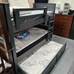 Bunk Beds Twin Twin Twin Pinewood Colors *****Madera 100%*****