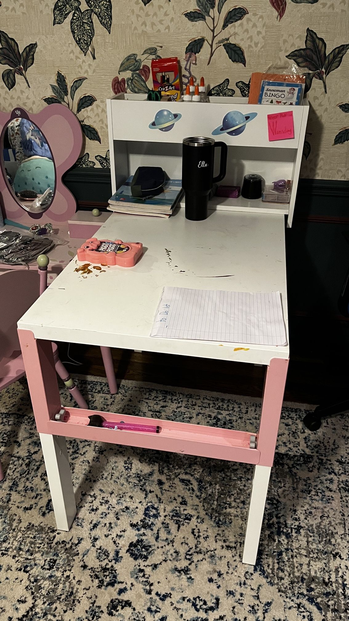 Little Girls Desk Adjustable height 