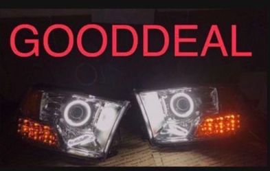 #OH47 FIT 2009-2018 Dodge Ram 1500/2500/3500 Chrome LED DRL LED Signal Halogen Headlight Head Lights Pair Set