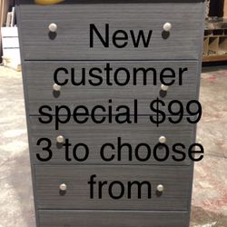 New grey White Black 5 Drawer Chest New customer Menifee Hemet SanJac Perris Lake Elsinore Movalley Murrieta Deals! $99