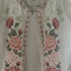 Silk Suit Sz8 adrianna papel Classic Skirt/Jacket