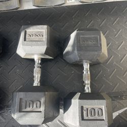 100lbs Rogue Dumbbells