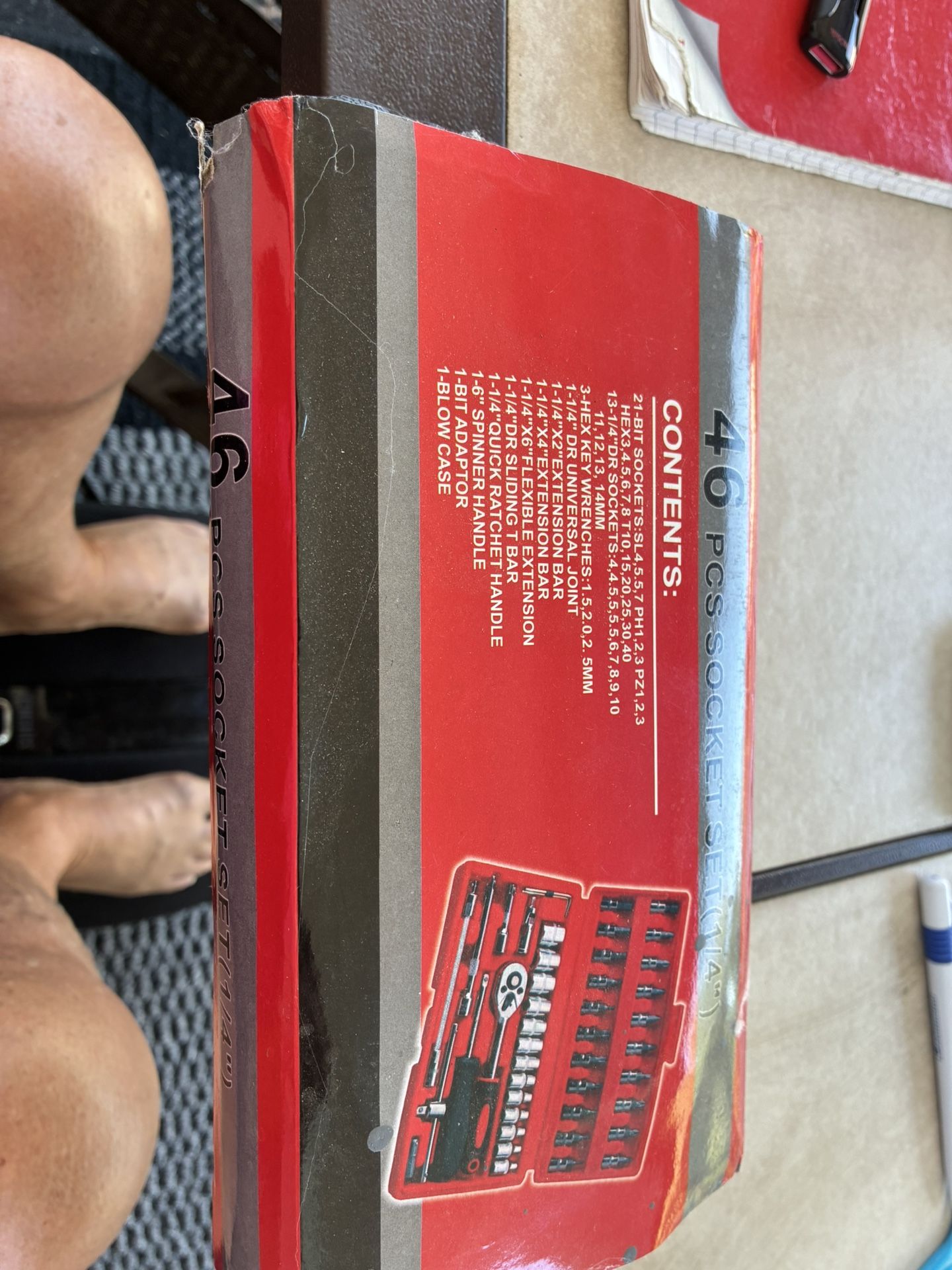 46 Pcs Socket Set 1/4 Inch