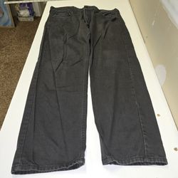 Levis 505 Regular Fit Mens Dark Charcoal Gray Denim Jeans Pants W38 L29