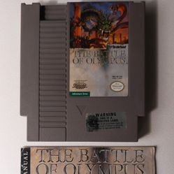 NES Battle Of Olympus Cartridge And Manual