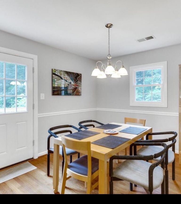 Dining table with 6 chairs