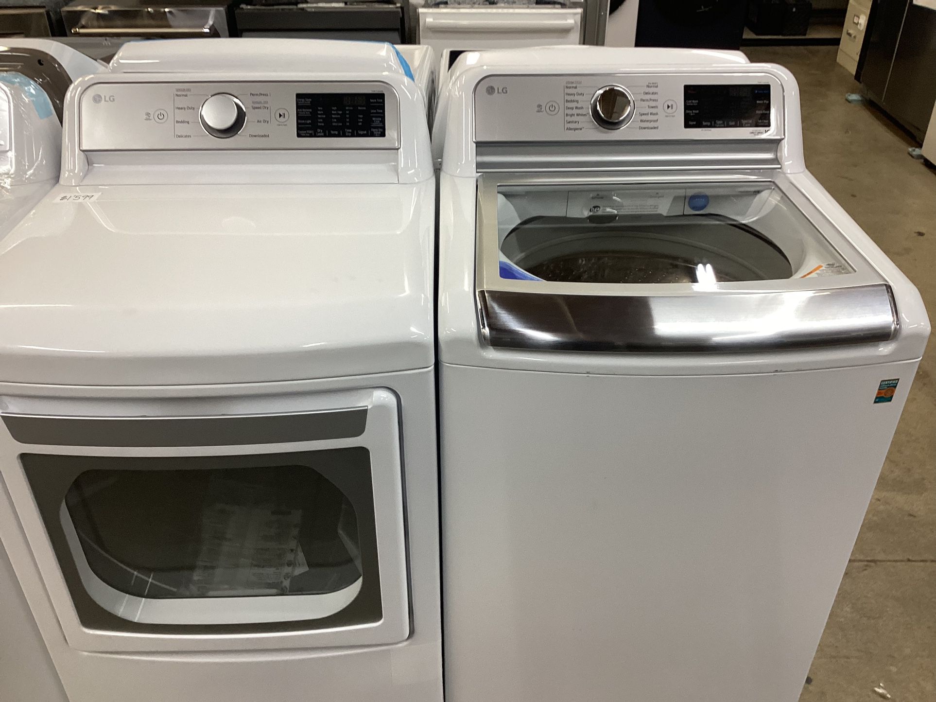 LG Washer And Dryer Set New Scratch And Dent Xl Capacity 5.5 Cu Ft 
