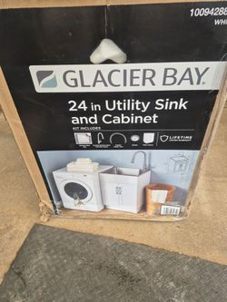 GLACIER BAY 24 " UTILITY SINK  AND CABINET NEW