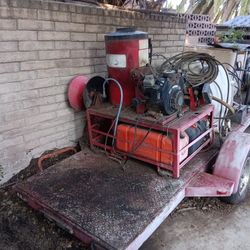 Pressure Washer On Trailer With Tank 