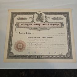 Vintage Burlington County trust Company Share
