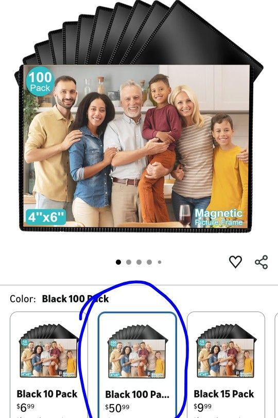 New Magnetic Photo Frame For Fridge $5 Per 10 Count