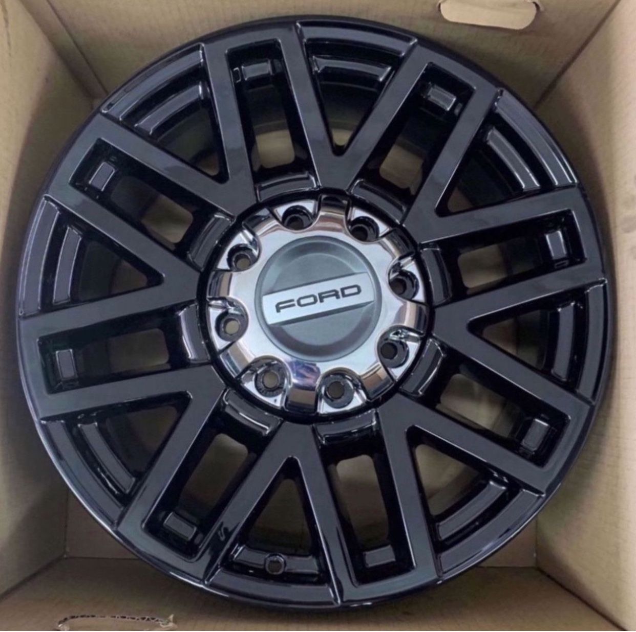 Ford F250 F350 Black F-250 F-350 Wheels Rims Rines OEM 20”