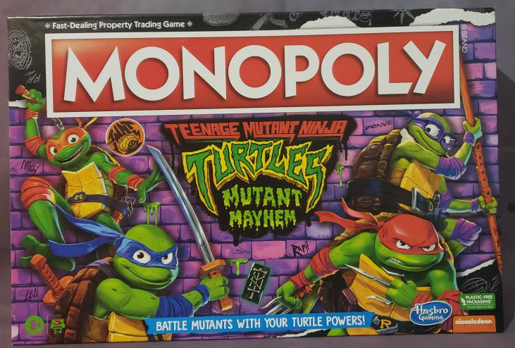 Monopoly Teenage Mutant Ninja Turtles Board Game for Kids and Family Ages 8 and Up, 2-4 Players