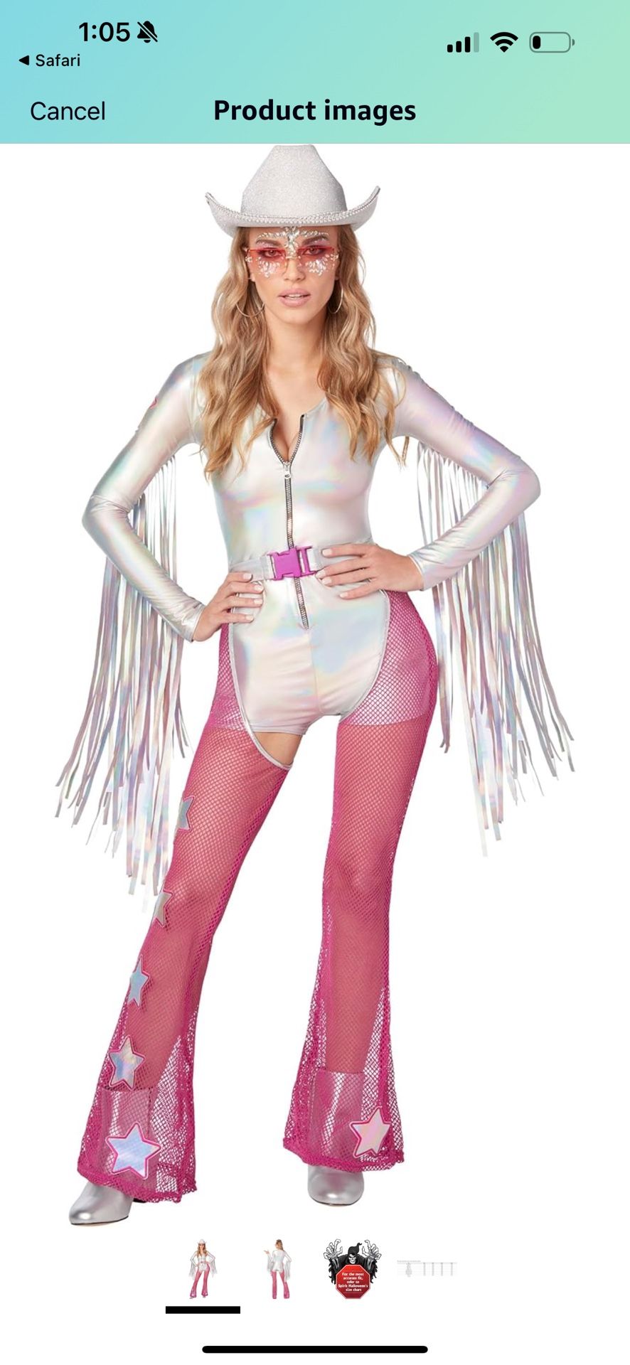 NEW adult Woman’s Space Cowgirl Halloween Rave Costume 