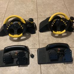 Ps2/Xbox Steering Wheel And Pedals 