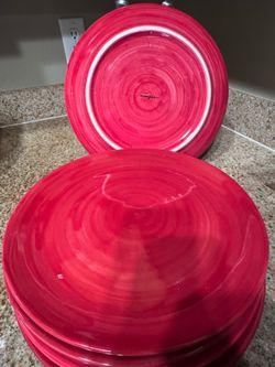 Monique hand-painted artisan earthenware collection Charger plates