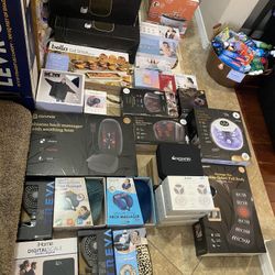Brand new household and massagers. Portable saunas-$60. Crockpot-$50. Bella griddle-$40. Therabody recovery cube-$100. Therabody massage g(uns)-$40. H