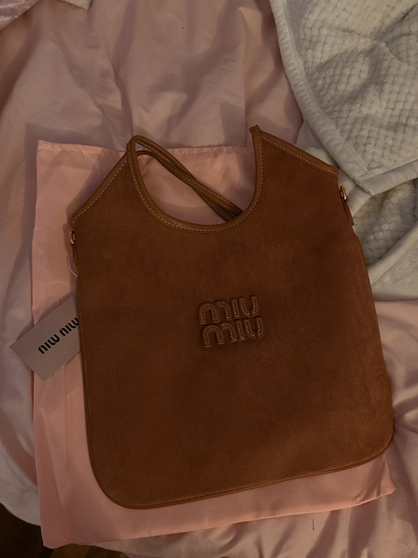 Miu Miu Suede Tote Bag