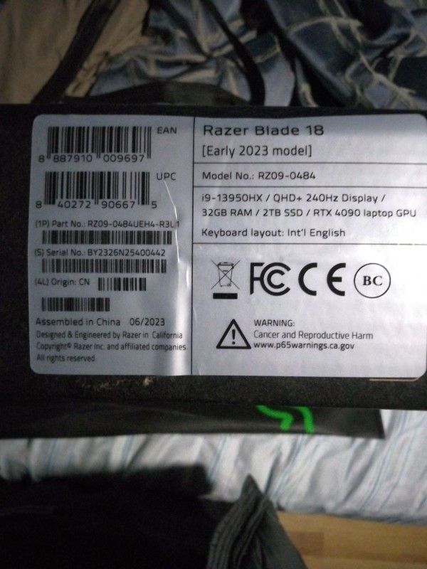 Razer Blade 18 Gaming Laptop 2023